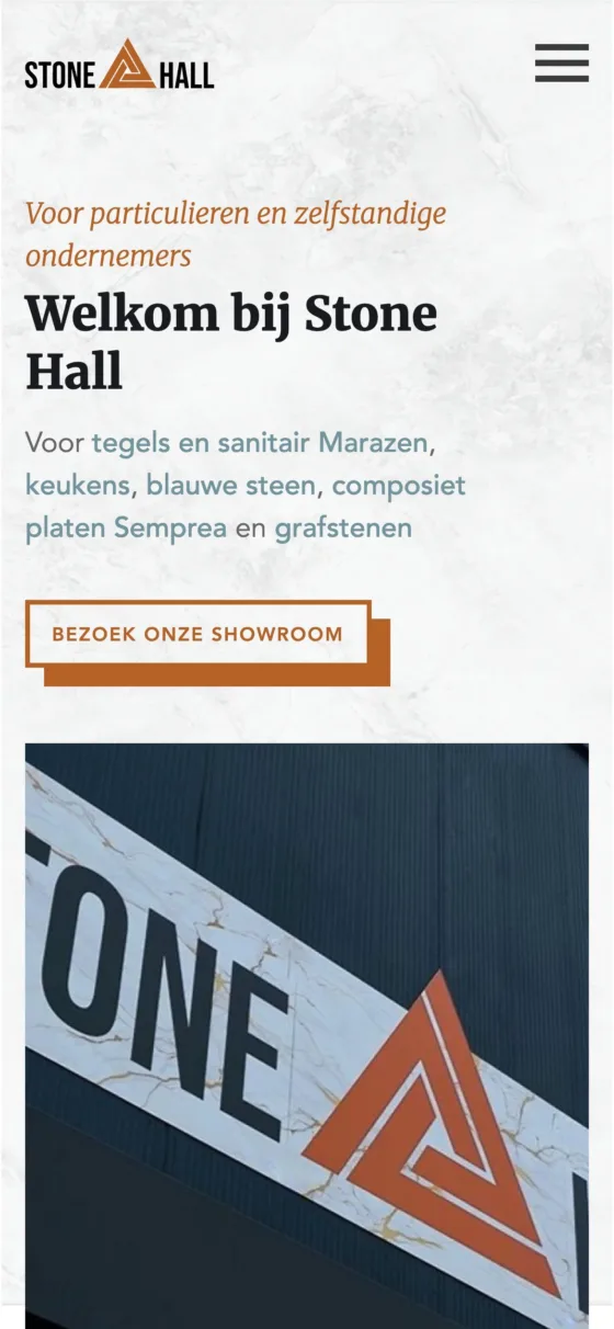 Stone Hall op mobiel
